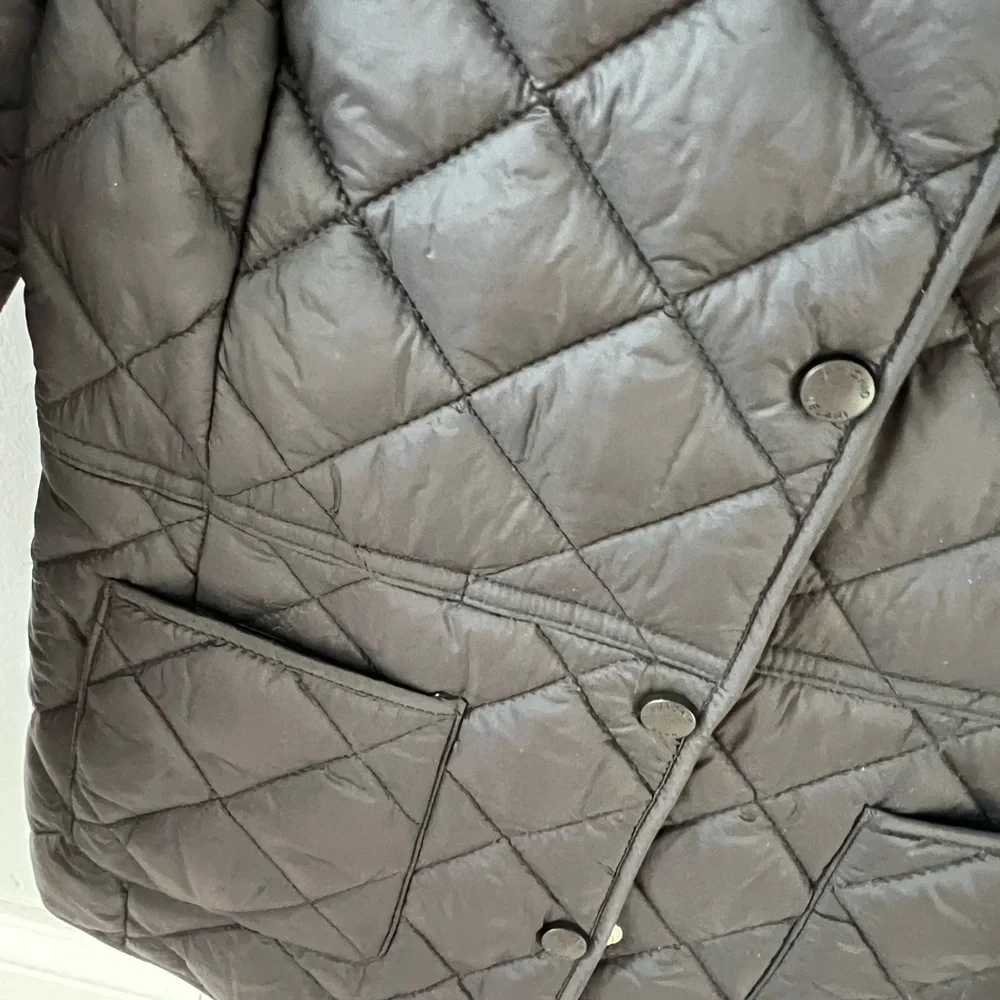 Antonio Melani Claudia Quilted Puffer Jacket Black Lightweight Size 0 - Picture 4 of 5